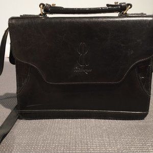 Bellarose Satchel, Black Leather